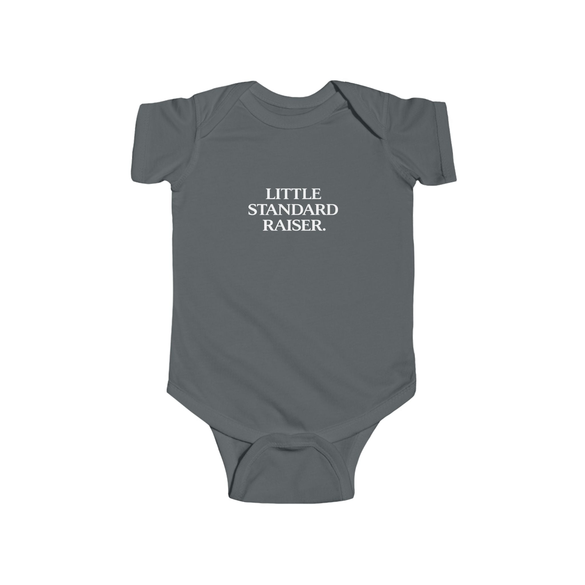 Infant Bodysuit — "Little Standard Raiser" Baby Onesie, Minimal Neutral Newborn Gift