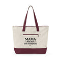 Canvas Tote Bag — "Mama Who Sets The Standard" / "Destiny Redeemed" Zippered Cotton Shopper