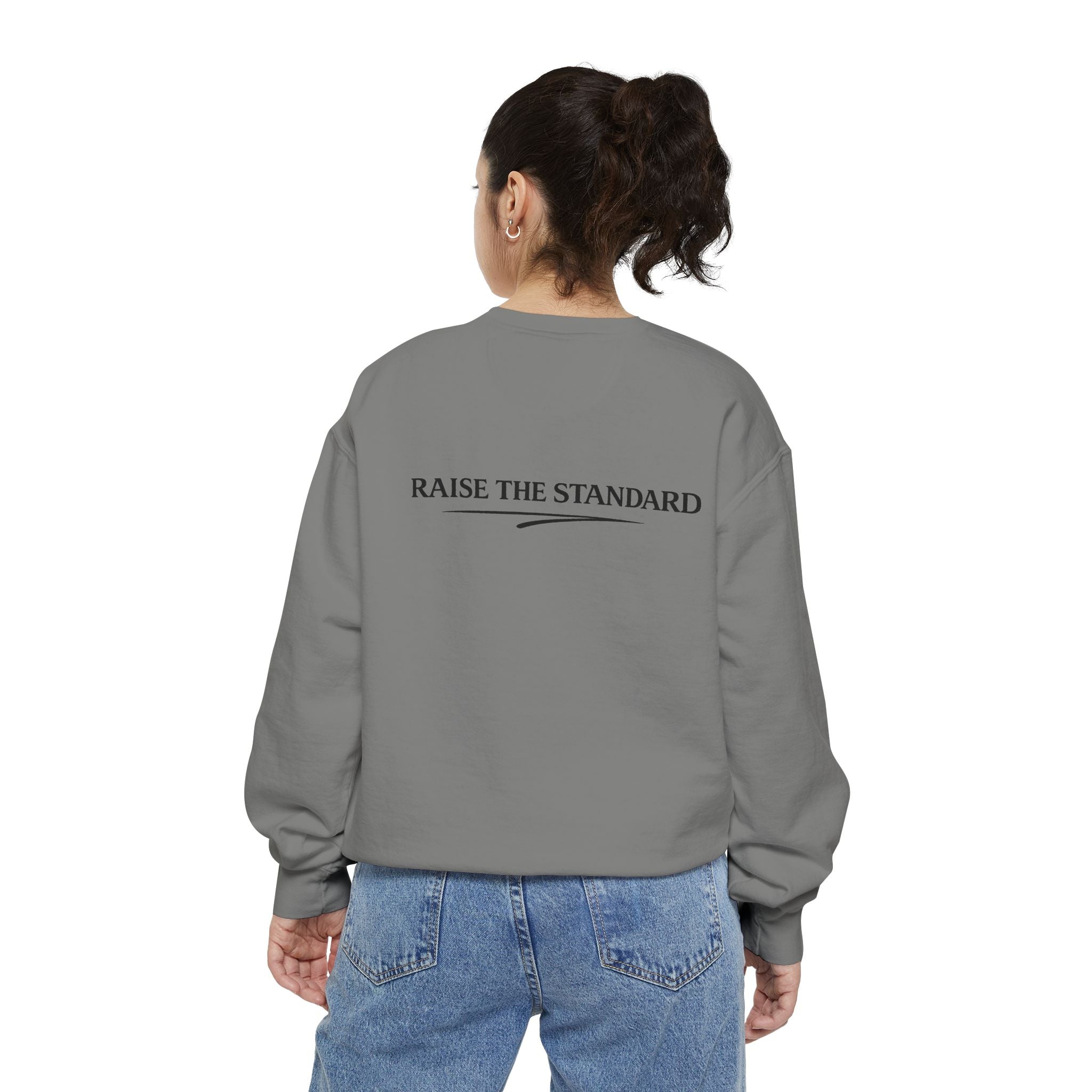 Mama Who Sets the Standard Sweatshirt — 'Raise the Standard' Cozy Mom Crewneck