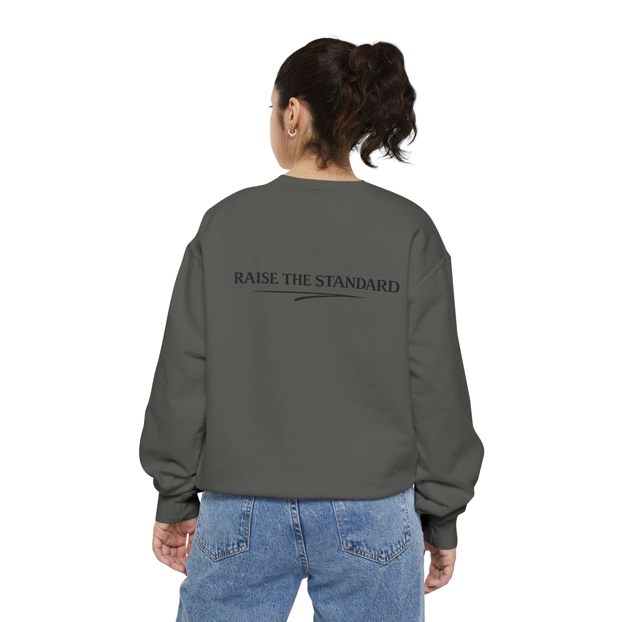 Mama Who Sets the Standard Sweatshirt — 'Raise the Standard' Cozy Mom Crewneck